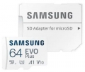 Карта памяти - карты памяти microSD (TransFlash) модель КАРТА ПАМЯТИ 64GB SAMSUNG MB-MC64KA MICROSDXC CLASS10 EVO PLUS + ADAPTER